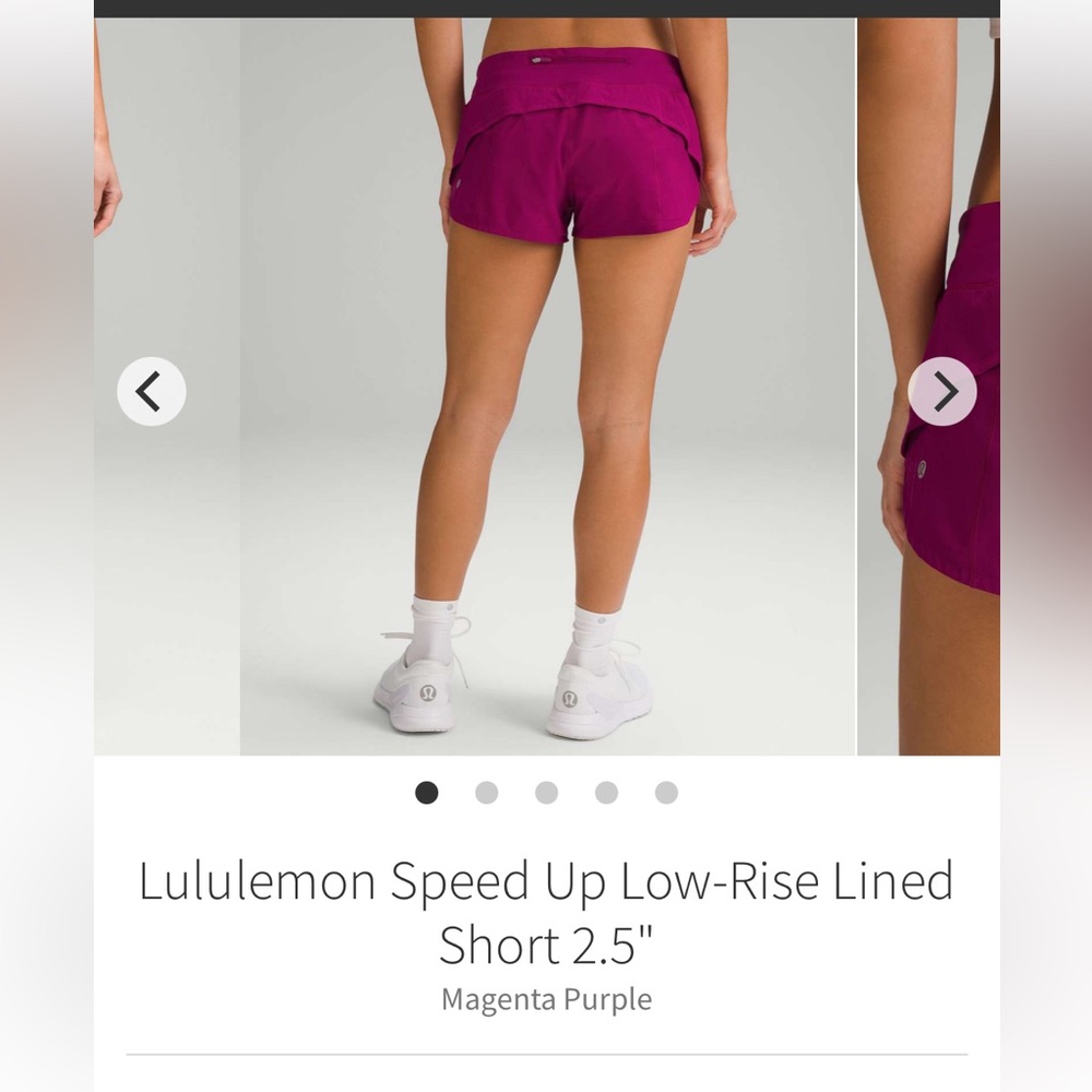 Lululemon size 10 Speed Ups low rise 2.5”